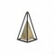 Homeroots Narrow Metal Triangular Decorative Sculpture, Bronze 399635 - alternate 2